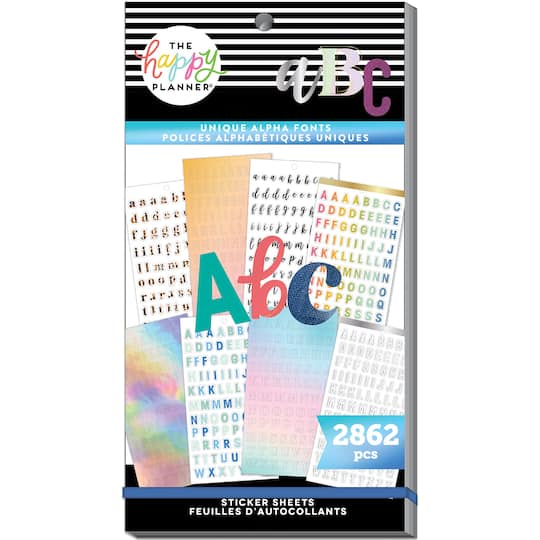 The Happy Planner&#xAE; Unique Alphabet Font Sticker Book